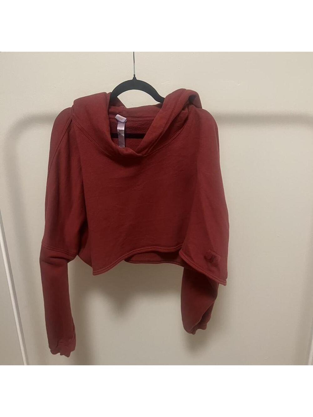 Savage x Fenty Women's Red and Burgundy Hoody